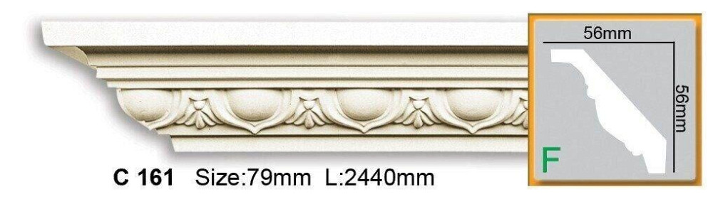 Карниз полиуретановый с орнаментом Gaudi Decor C 161 Flexi Днепр - изображение 1