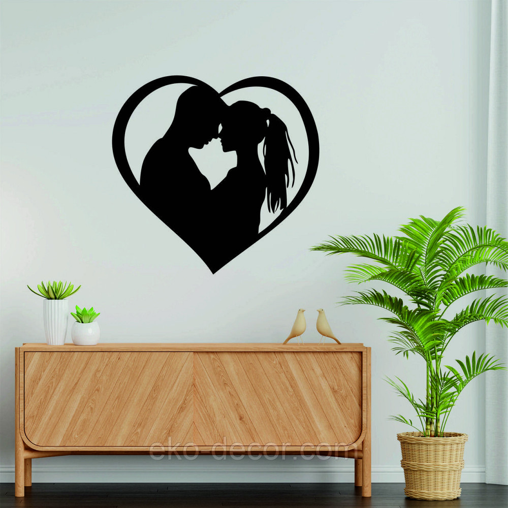 Декоративное настенное Панно «Он и Она», Декор на стену 90*90 см, Черный Киев - изображение 1