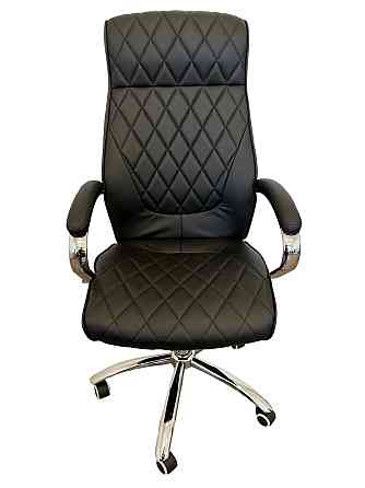 Офисное кресло руководителя Tehforward Apollon хром Anyfix Черный Киев