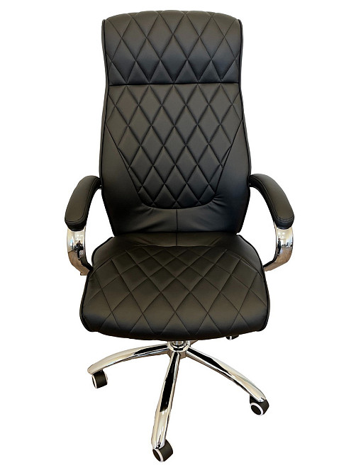 Офисное кресло руководителя Tehforward Apollon хром Anyfix Черный Киев - изображение 2