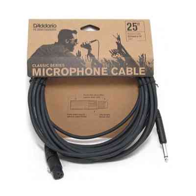 Мікрофонний кабель D&apos;Addario Classic Series Microphone Cable 7.5m (PW-CGMIC-25) Вінниця