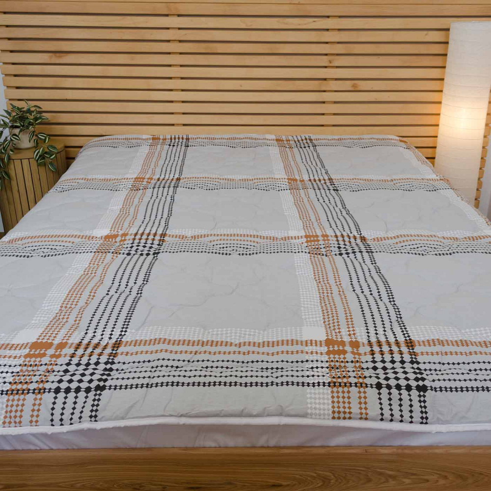 Ковдра конопляна зимова Сатин Горес YouStar дитяча 110х140 см (Сірий) Суми - фото 1