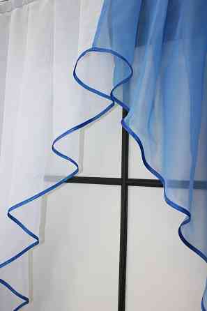 Кухонный комплект VR-Textil № 00к белый с голубым 150х180 см (59-894) Киев