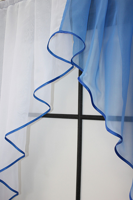 Кухонний комплект VR-Textil № 00к білий з блакитним 150х180 см (59-894) Київ - фото 3