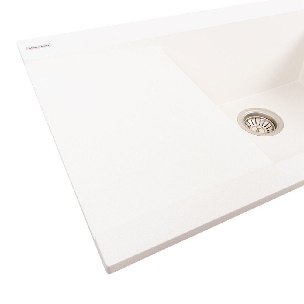 VALESO Гранітна мийка для кухні VALESO ATLAS 9651 матова Білосніжна Киев - изображение 4