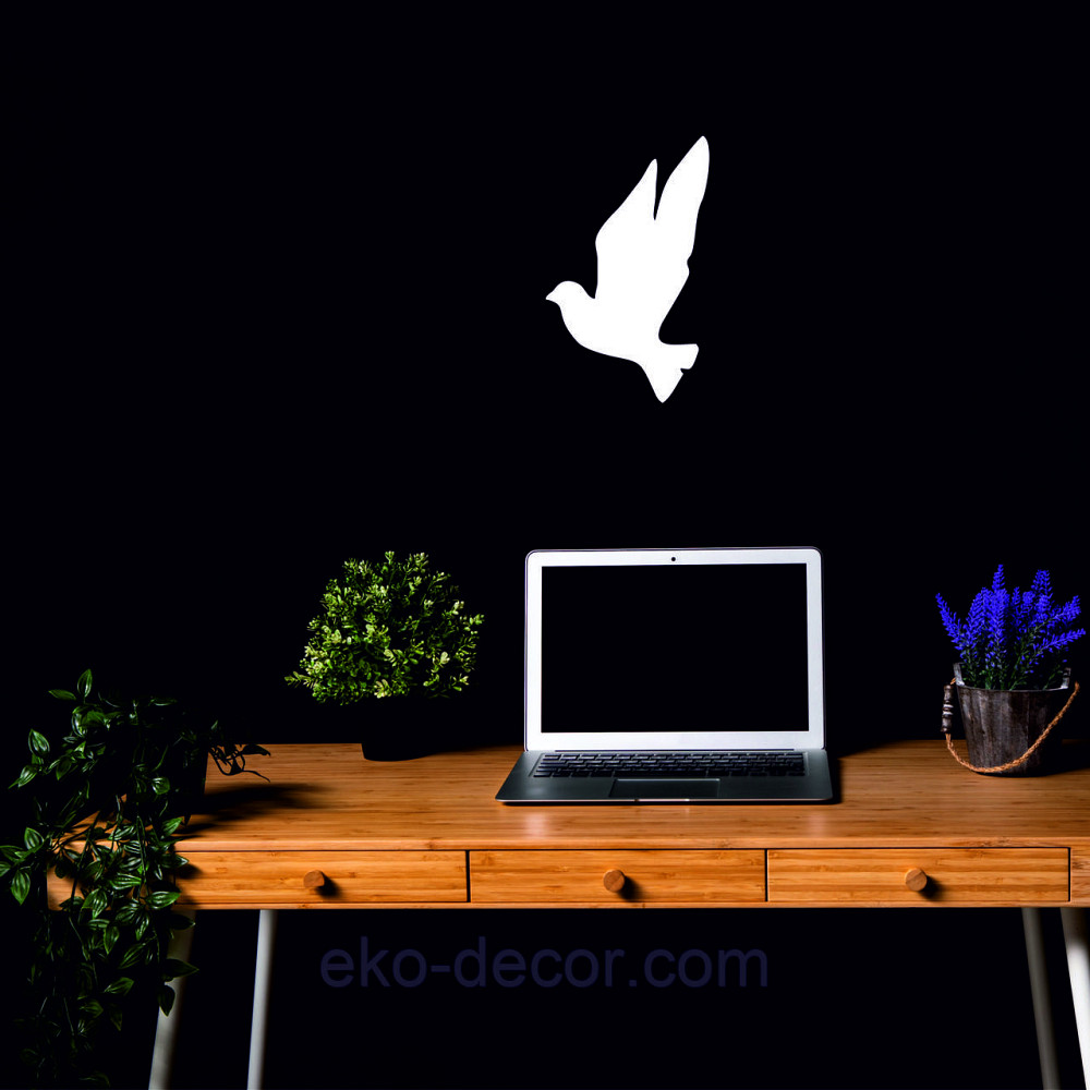 Декоративное настенное Панно «Птичка» Декор на стену(цена за 1шт) 20*12 см, Белый Киев - изображение 4