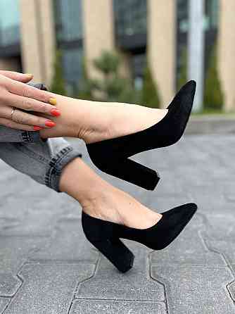 Nivelle Туфлі жіночі NIVELLE чорні натуральна замша каблук 9 см 36р (5168) Коломыя