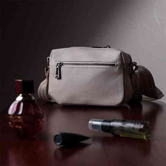 Женская сумка на одно отделение из натуральной кожи Vintage 22602 Белая Киев