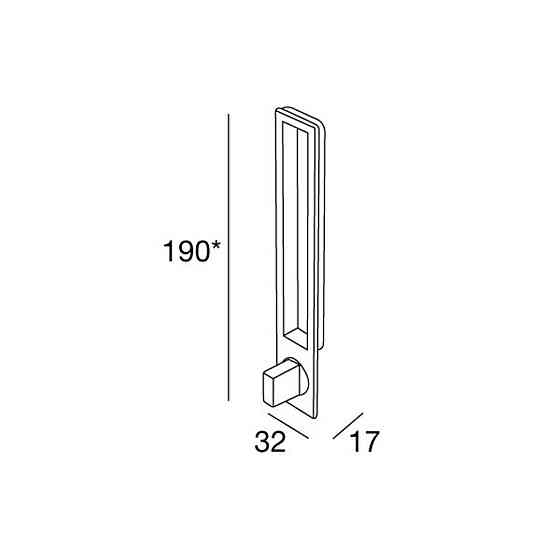 Ручка для раздвижных дверей Pamar MN 1096 Z черный матовый (E228) Киев