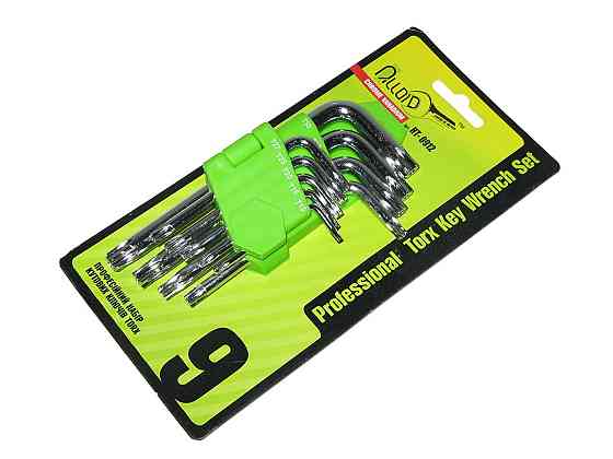 Набір зірочок TORX з секретом 9пр HT-0912 Alloid T10-T40 (наб.) Вінниця