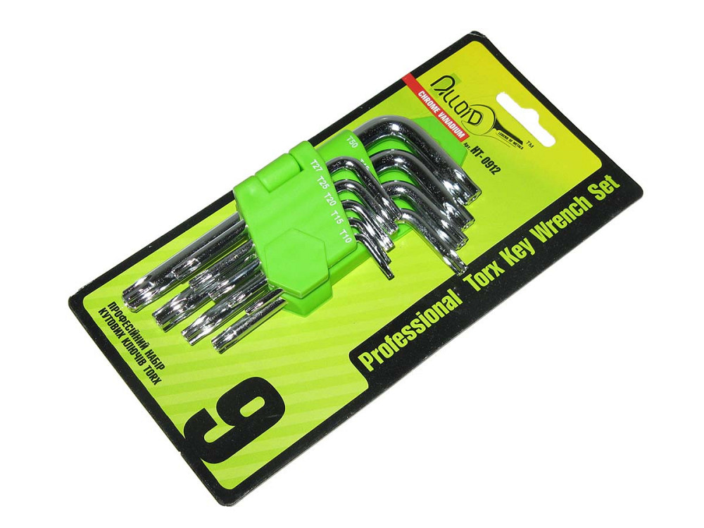 Набор звездочек TORX с секретом 9пр HT-0912 Alloid T10-T40 (наб.) Винница - изображение 1