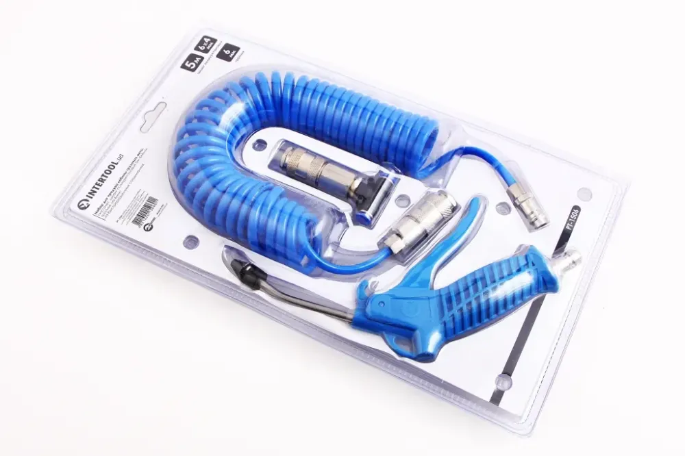 Набір для продукування кабіни вантажівки Intertool (пистоліт продув., шланг PU 6*4 мм 5м, тройник 6 мм) Вінниця - фото 2