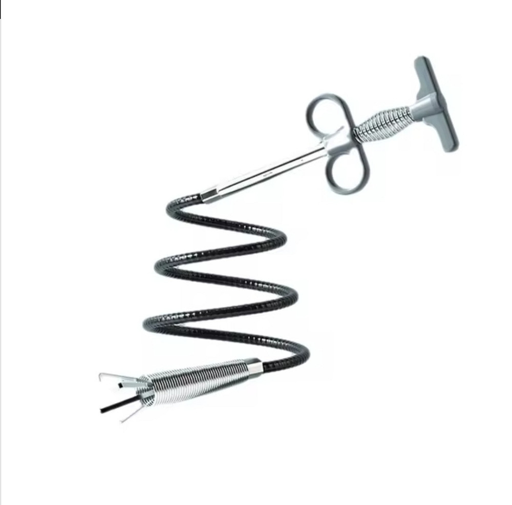 Трос с захватом для чистки труб 1,6 м черный Киев - изображение 3