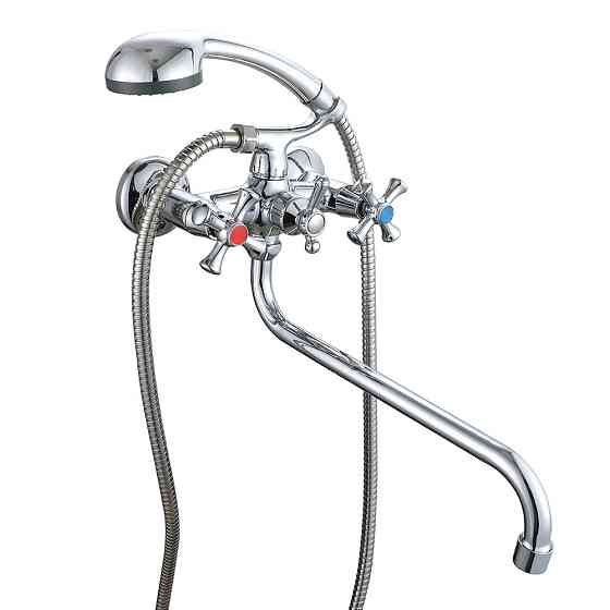 Смеситель для ванны WEZER VRL721-12 с душевым гарнитуром, хром Киев