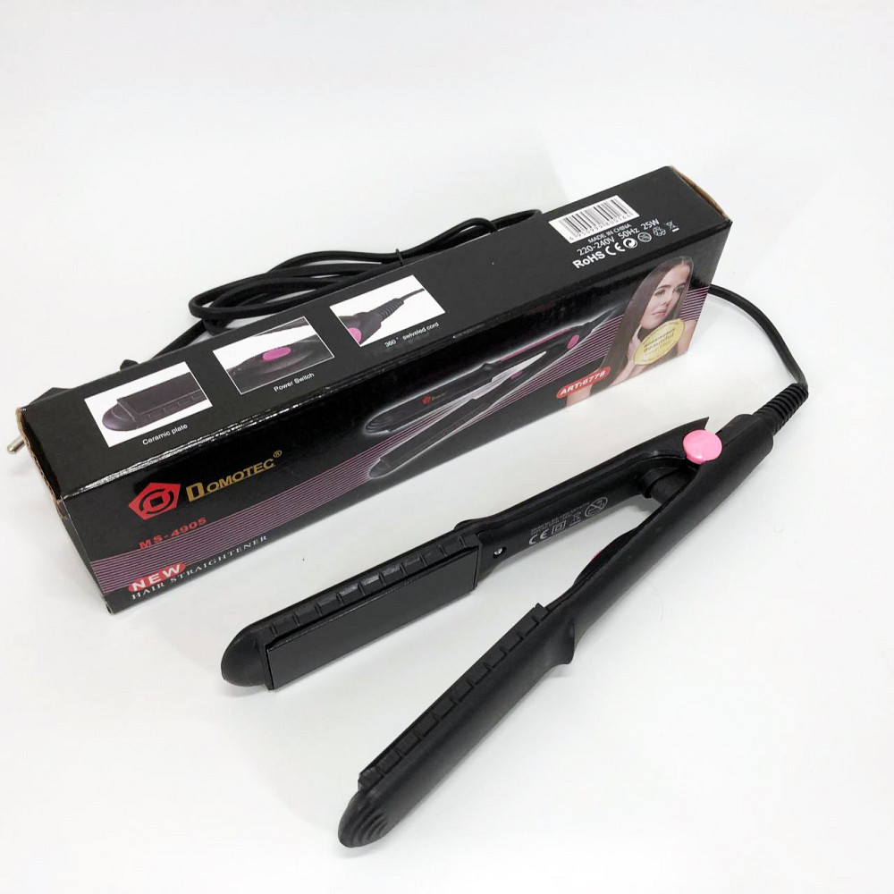 Праска для вирівнювання зачіски, Щипці гофре для вирівнювання волосся Випрямляч перукарень EY-90 Львів - фото 4