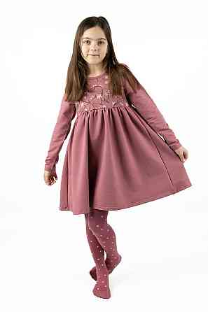 Плаття для дівчинки, блакитне, кавове, попелясто-рожеве (двохнитка) топ Київ