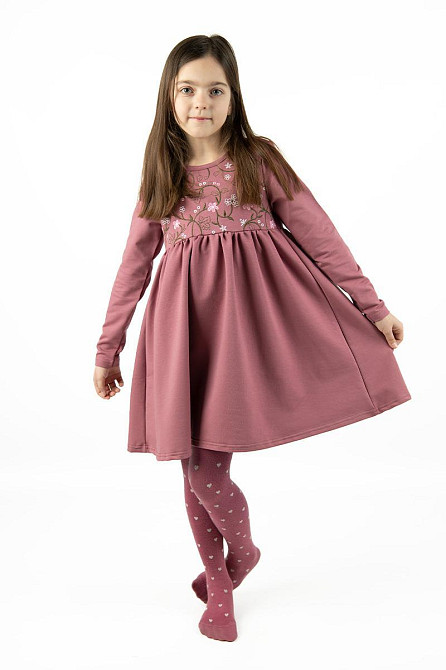 Плаття для дівчинки, блакитне, кавове, попелясто-рожеве (двохнитка) топ Київ - фото 4