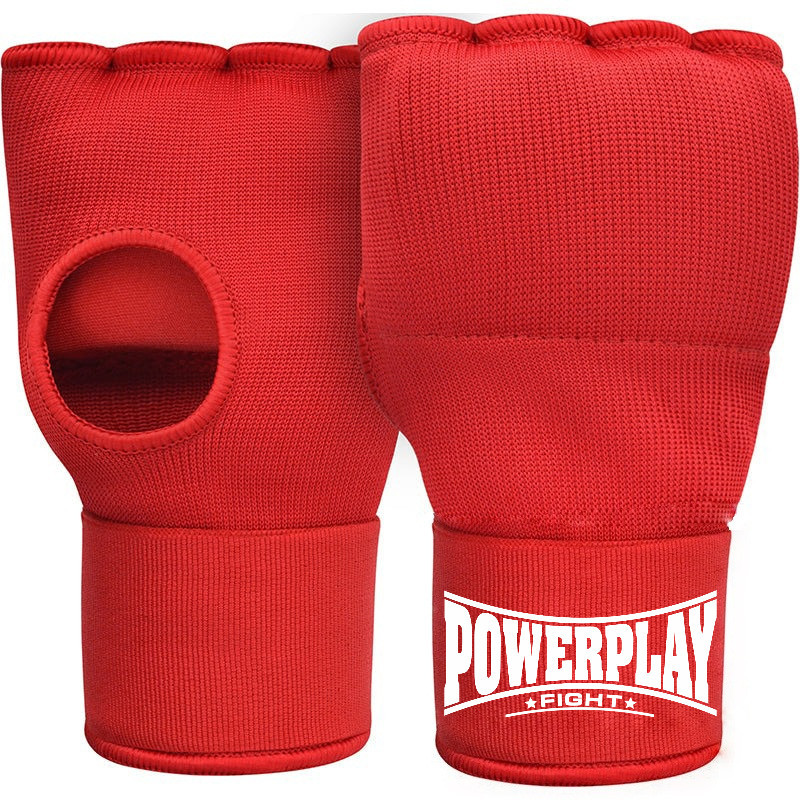 Бинти-рукавиці PowerPlay 3096 з гелевими подушечками Червоні M Кам'янське - фото 1