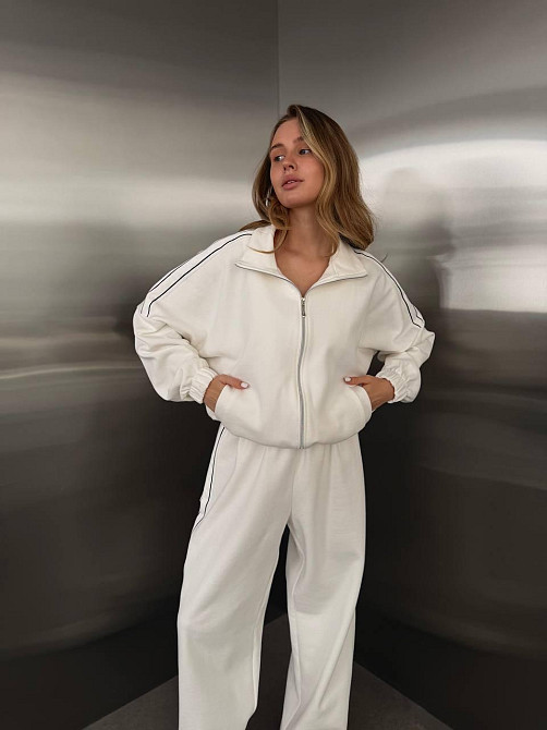 Жіночий стильний повсякденний костюм із тканини Lacoste Double Face Одеса - фото 10