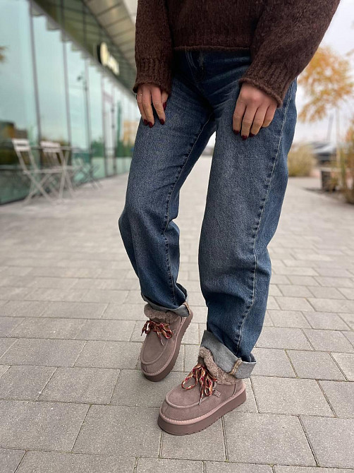 WSMR Угги жіночі WSMR коричневые натуральная замша высота 9 см размер 36-41 (5680) Коломыя - изображение 6