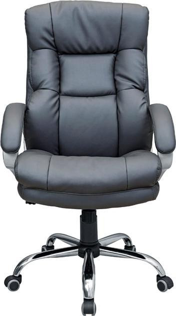 Офісне крісло керівника ManhattanDesign Хром AnyFix М-2 Натуральна шкіра Lux Італія Gray (Прогумовані колеса) Днепр - изображение 2