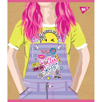 Зошит Yes А5 Girls Крафт 18 аркушів лінія 5 дизайнів (765089) Вінниця - фото 1