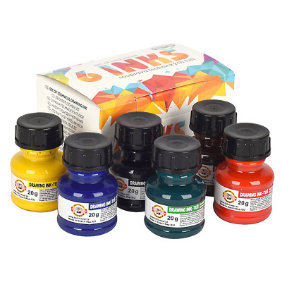 Тушь для черчения Koh-i-Noor набор 20г х 6 цветов (1417S06) Винница - изображение 1