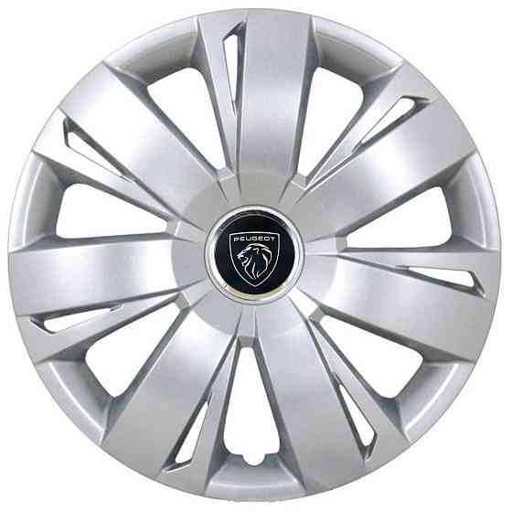 Автомобильные модельные колпаки R16 Peugeot NEW 411 4шт, SJS, серебристые Винница