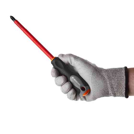 Отвертка крестовая изолированная, PH3, 1000 В, 150 мм INTERTOOL VT-3213 Киев