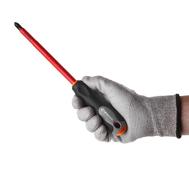 Отвертка крестовая изолированная, PH3, 1000 В, 150 мм INTERTOOL VT-3213 Киев - изображение 4