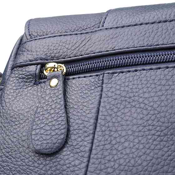 Практична сумка з натуральної шкіри для жінок Vintage 22971 Синій Київ