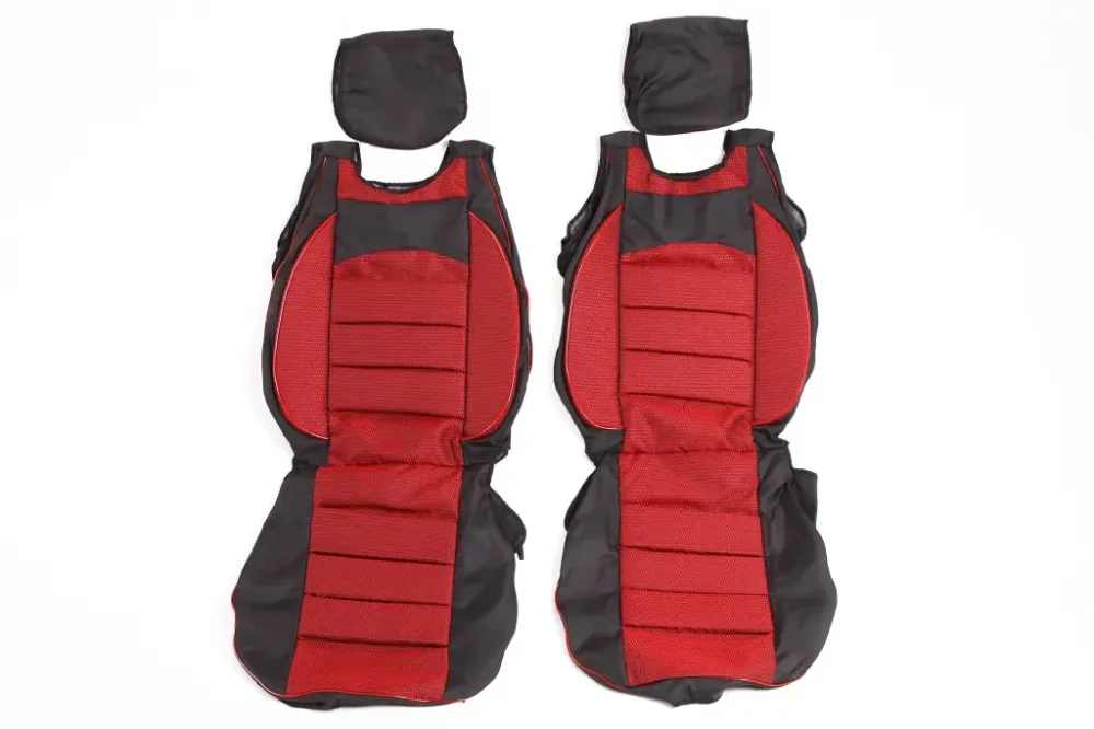 Чехли на сидіннях майки Avto-fortuna Пілот з паралоном передні червоні Вінниця - фото 1