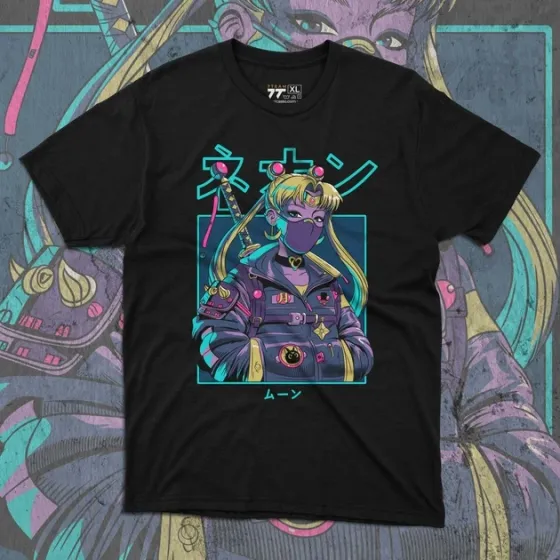 Футболка чоловіча з  принтом Сейлор Мун Самурай Розмір 48 Anime0989 Дніпро