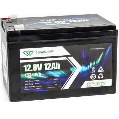 Батарея LiFePo4 Longttech LiFePO4 12.8V - 12Ah (LAR1212-LT12-R32) Винница - изображение 1