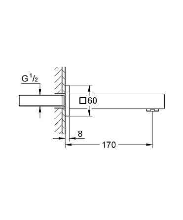 Вилив для ванни Grohe Universal Cube   ( 13303000 ) 39820 Харків