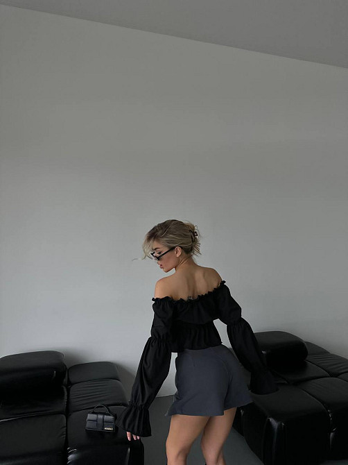 Жіноча базова мініспідниця-шорти костюмка Сірий, 46/48 Одеса - фото 4