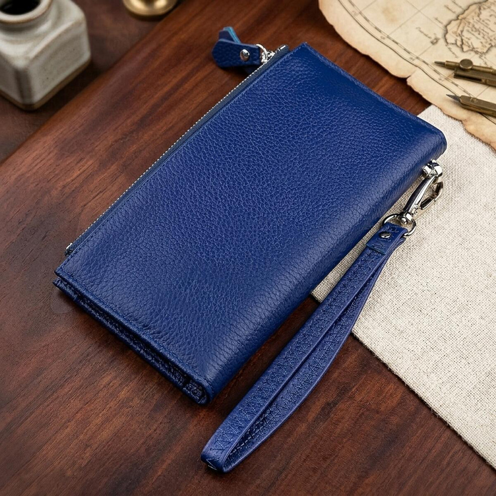 Гаманець жіночий ST Leather 18416 (ST420) з ременем на зап'ястя Синій Київ - фото 11