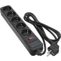 Мережевий фільтр живлення Patron 1.8 m3*1mm2 (SP-1052) 5 розеток BLACK (EXT-PN-SP-1052) Киев