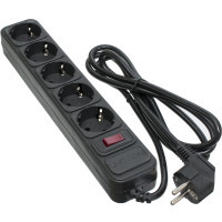 Мережевий фільтр живлення Patron 1.8 m3*1mm2 (SP-1052) 5 розеток BLACK (EXT-PN-SP-1052) Киев - изображение 1