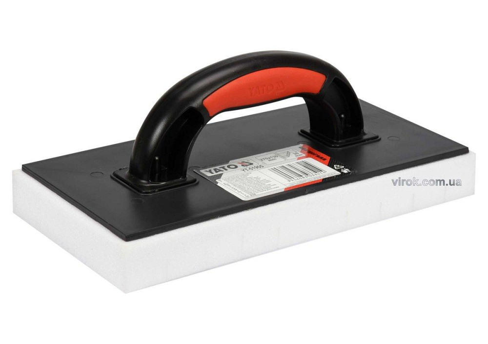 Терка пластикова з білою губкою h= 30 мм YATO: 270 x 130 мм, для змивання керамічної плитки [10] Одеса - фото 1