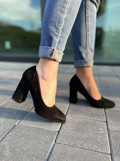Kamengsi Туфлі жіночі Kamengsi чорні еко-замша каблук 9см 36р.37р.38р. (4733) Коломия - фото 9