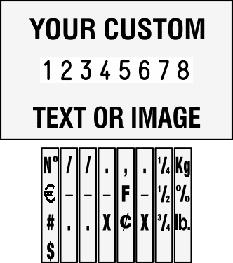 Нумератор металевий, 8-роз., 5 мм. з вільним полем 56х33 мм Киев - изображение 2