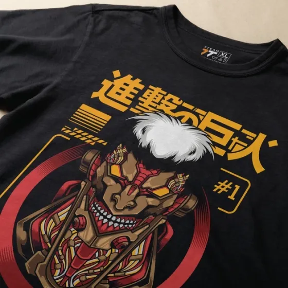 Футболка для подростка мальчика с принтом Атака Титанов Armor Titan Размер 160 Anime10681 Днепр