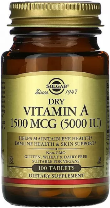 Витамины A Dry Vitamin A 1500 mcg 5000 IU 100 tabs Киев - изображение 1