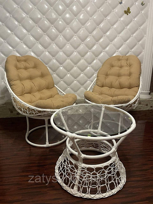 Меблі з ротанга біла балконна Київ - фото 6