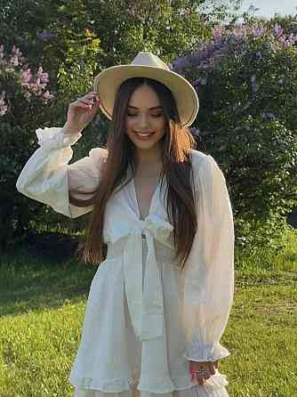 Женское легкое романтичное мини платье из льна Одесса