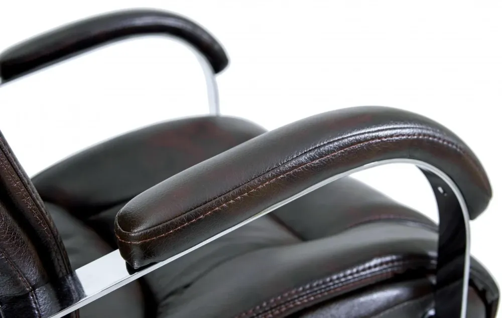 Офисное Кресло Руководителя Richman Magistr Titan Dark Brown Хром М1 Tilt Коричневый Киев - изображение 4