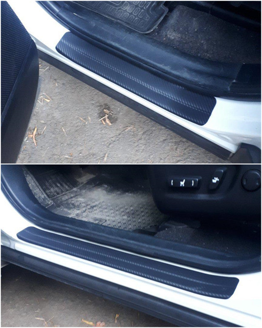 Наклейка під карбон на пороги авто 4 штуки Київ - фото 6