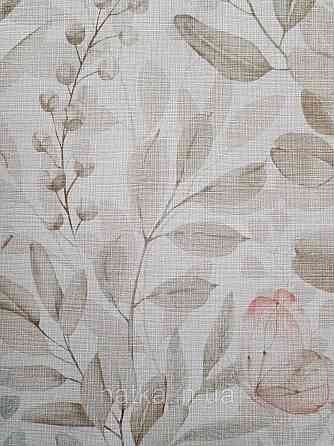 Шпалери вінілові на флізеліні метрові Sintra Edelina прованс квіти листя гілки метелика сірі бежеві рожеві Київ