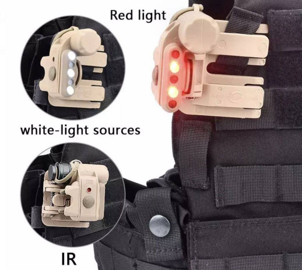 Тактичний ліхтарик на шолом (біле та червоне світло) Койот Вінниця - фото 6